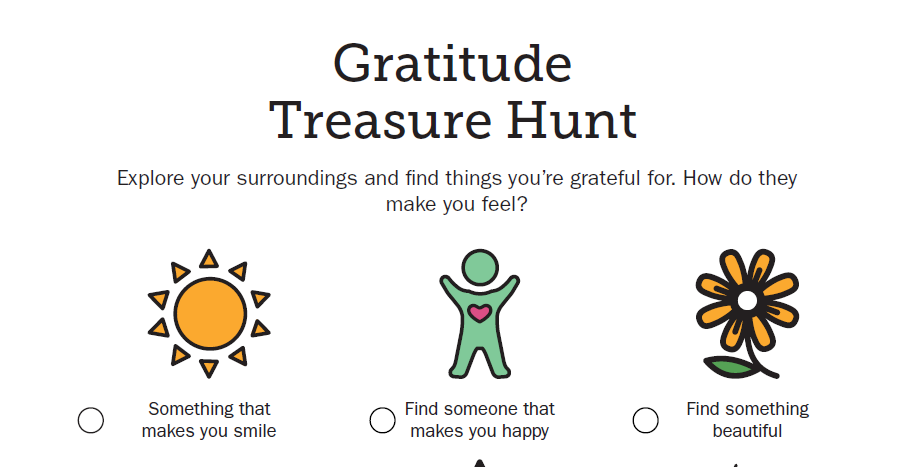 Gratitude treasure hunt